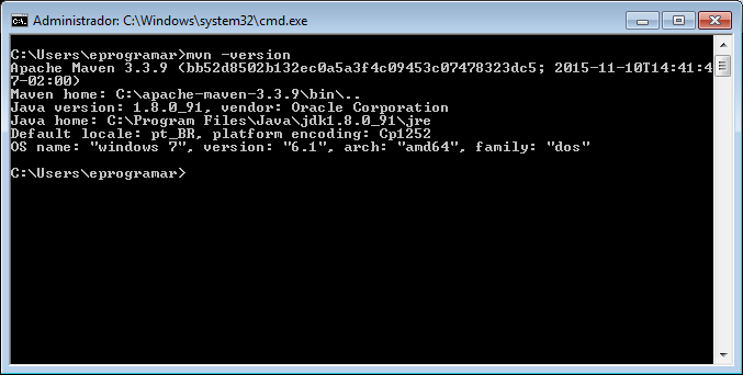 Maven -version