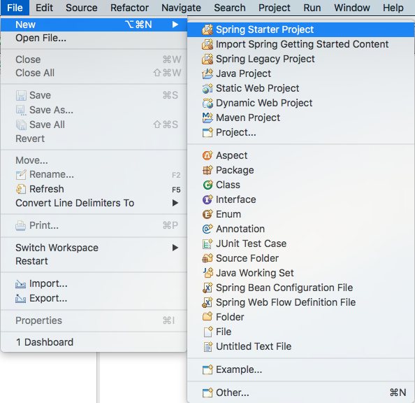 File > New > Project
